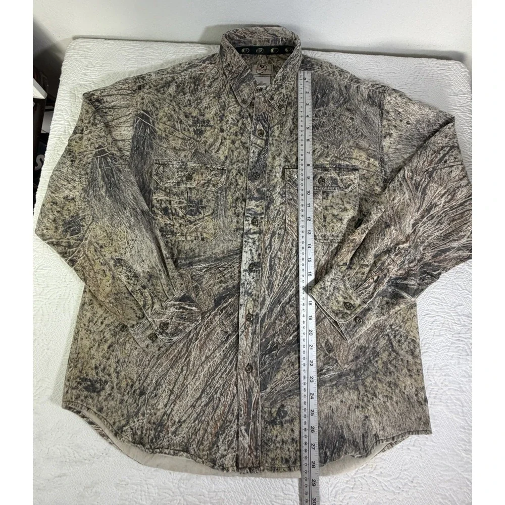 Mossy Oak Apparel‎ Explorer LS Shirt Mens Large Brush Camo Button Down